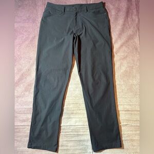 Lululemon ABC Classic Fit Warpstreme Mens Pants 36x33 Charcoal Gray Golf Casual